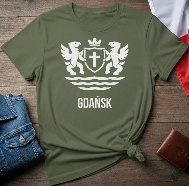 Gdańsk City Crest Emblem Unisex T-Shirt