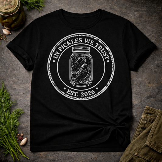 In Pickles We Trust - Est. 2026  Unisex T-Shirt