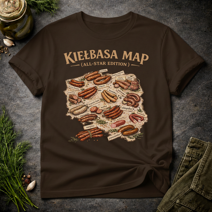 Kiełbasa Map: All-Star Unisex T-Shirt