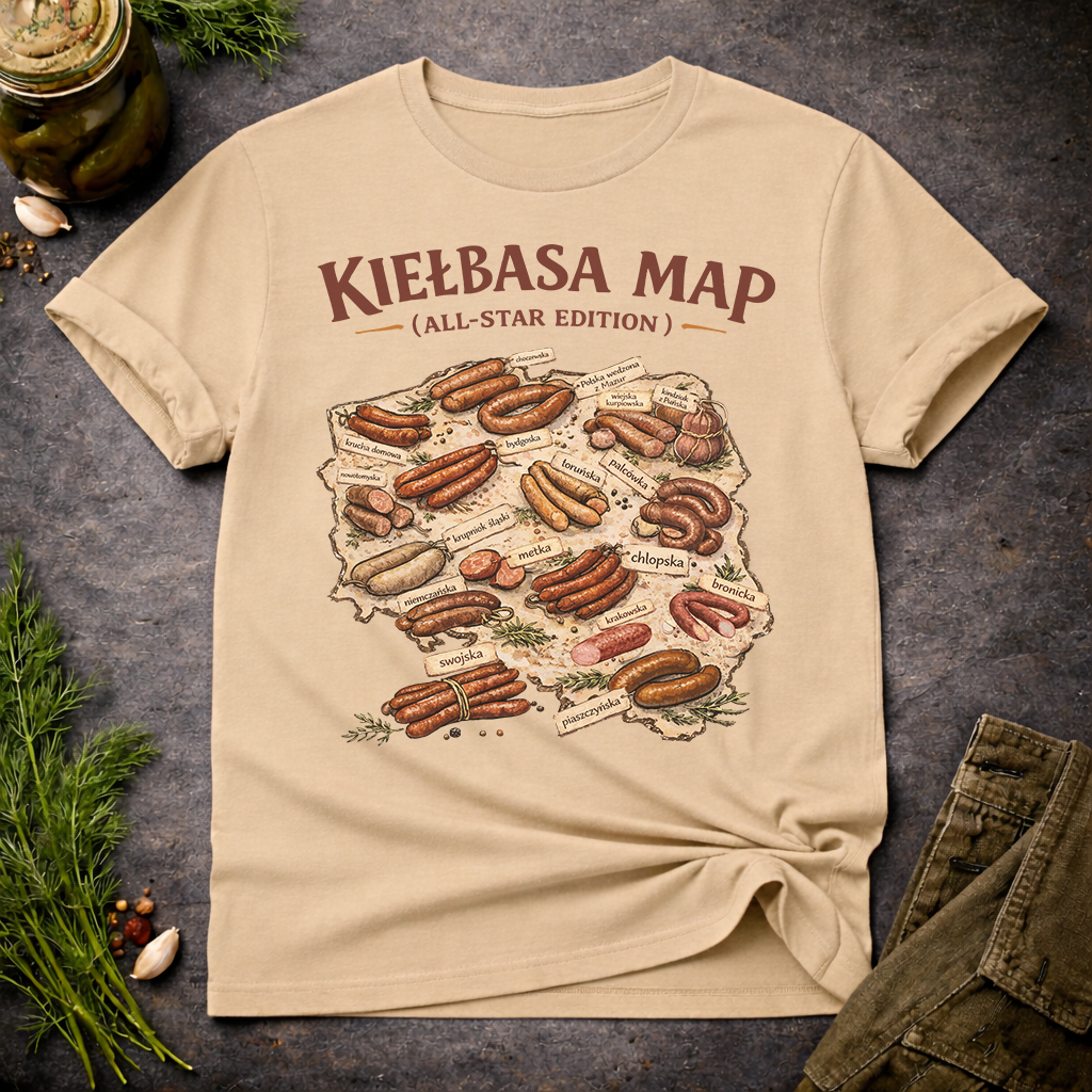 Kiełbasa Map: All-Star Unisex T-Shirt