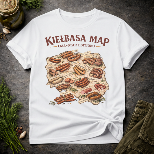 Kiełbasa Map: All-Star Unisex T-Shirt
