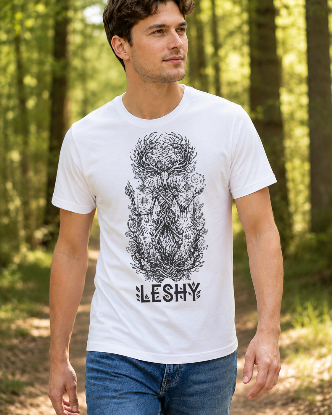 Leshy Slavic Spirit of Forest Unisex T-shirt