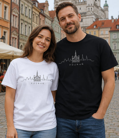 Poznań Minimal Skyline Polish City Unisex T-Shirt