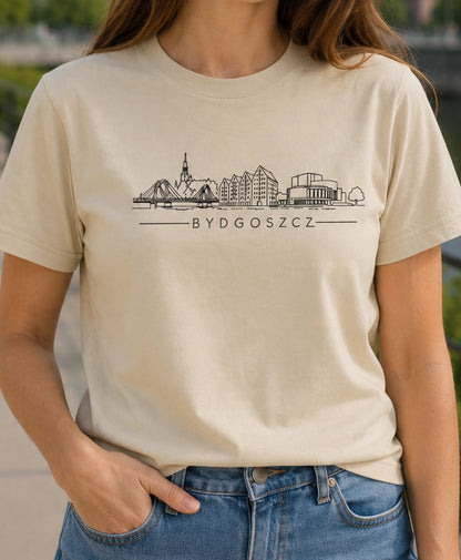 Bydgoszcz Minimal Skyline Polish City Unisex T-Shirt