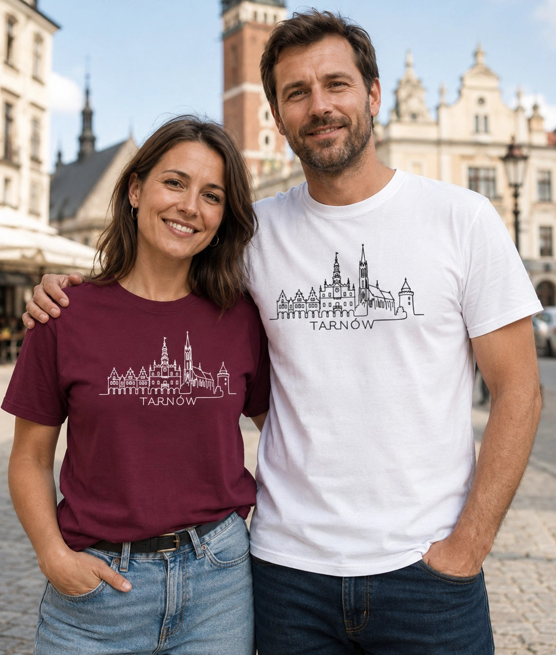 Tarnów Minimal Skyline Polish City Unisex T-Shirt