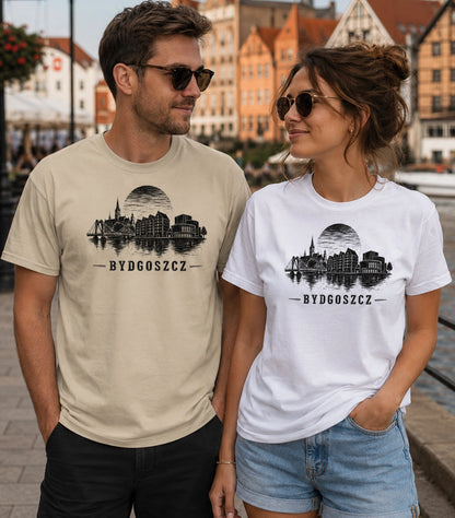 Bydgoszcz Grunge Skyline Polish City Unisex T-Shirt