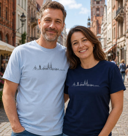 Toruń One-Line Skyline Polish City Unisex T-Shirt