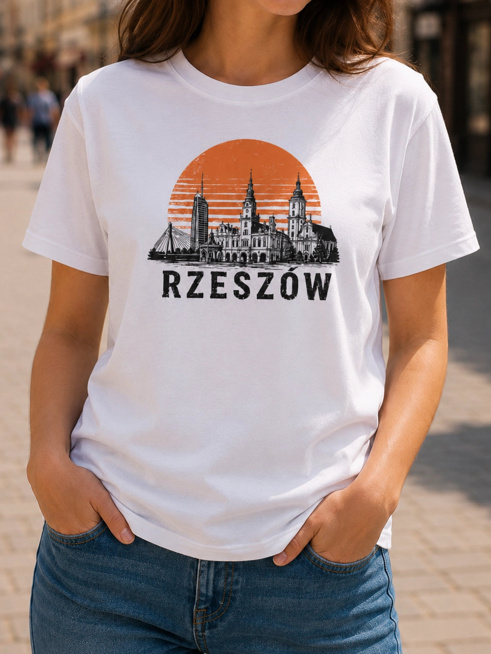 Rzeszów Sunset Skyline Polish City Unisex T-Shirt