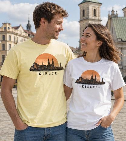 Kielce Sunset Skyline Polish City Unisex T-Shirt