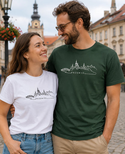 Przemyśl One-Line Skyline Polish City Unisex T-Shirt