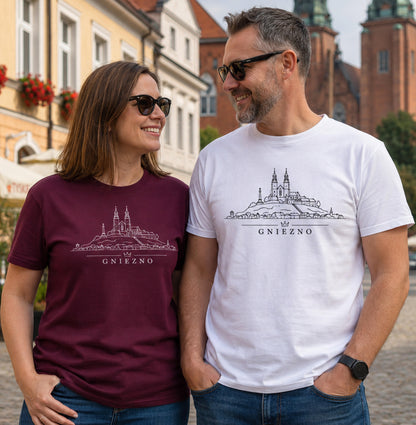 Gniezno Minimal Skyline Polish City Unisex T-Shirt