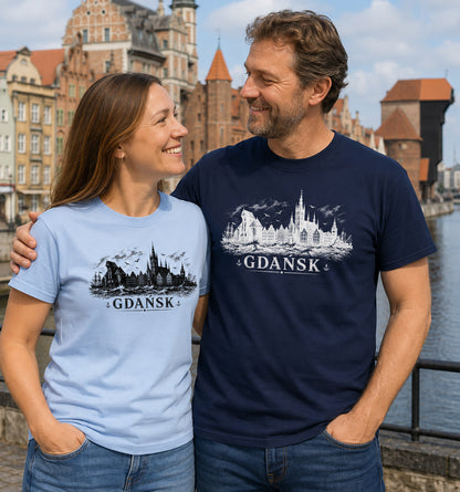 Gdańsk Storm Skyline Polish City Unisex T-Shirt