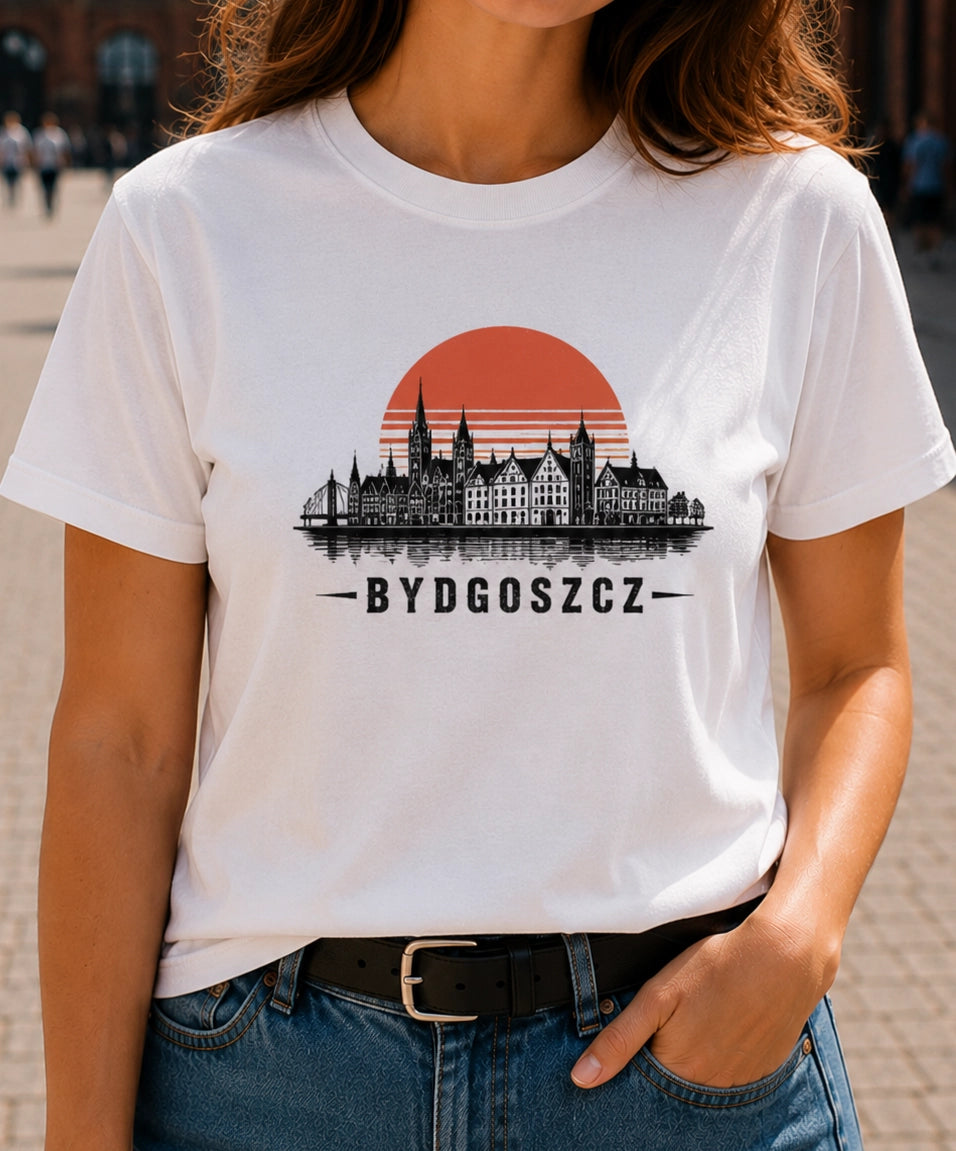 Bydgoszcz Sunset Skyline Polish City Unisex T-Shirt