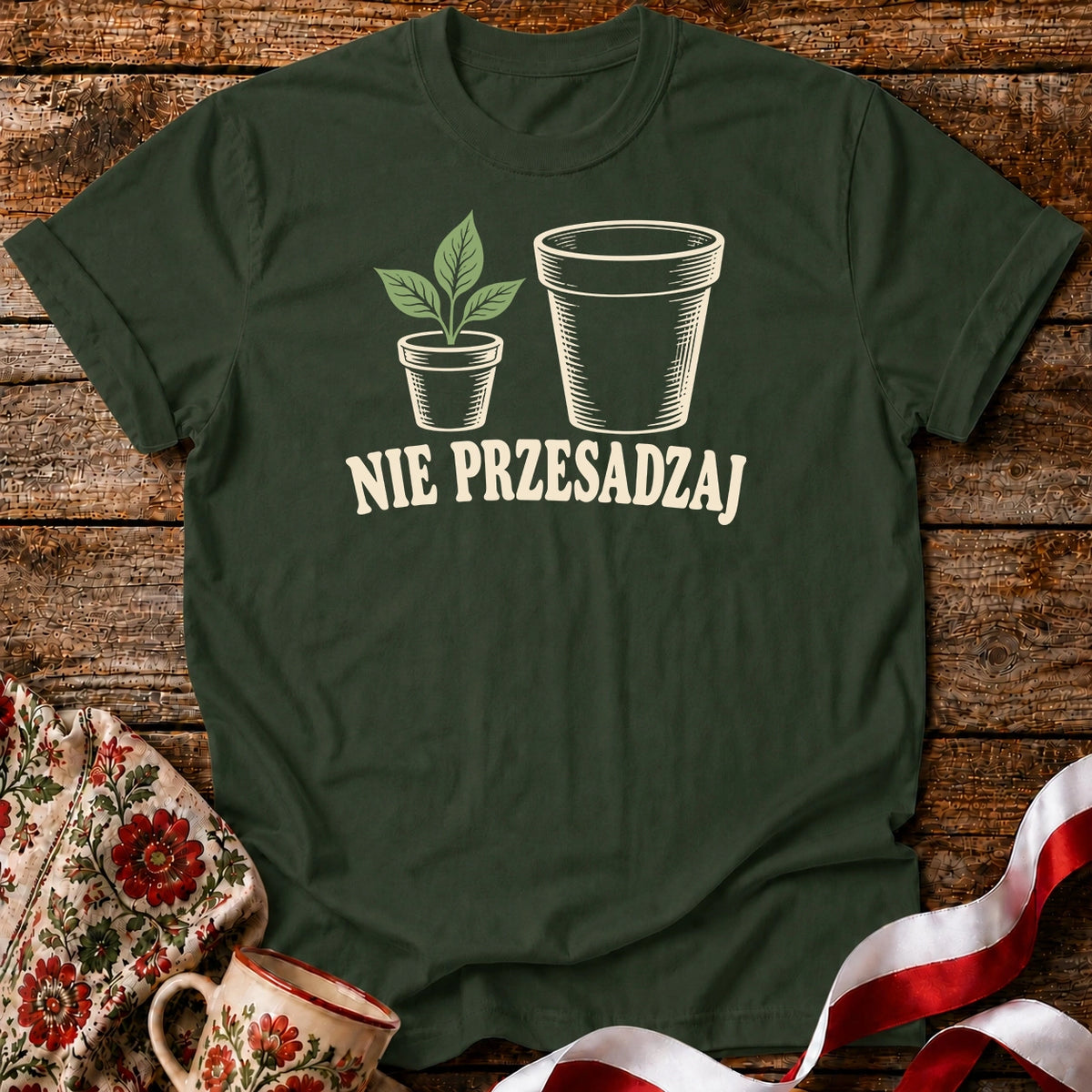 Nie Przesadzaj Plant Pun Unisex T-Shirt