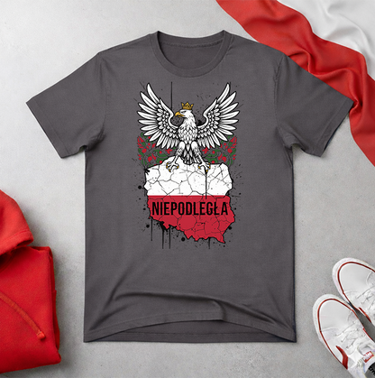 Niepodległa Eagle on Polish Map Unisex T-shirt