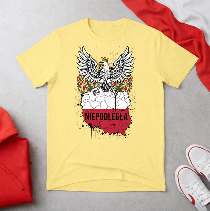 Niepodległa Eagle on Polish Map Unisex T-shirt