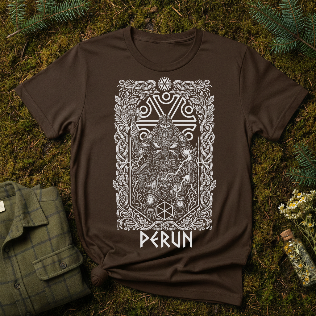 Perun Slavic God of Thunder Unisex T-shirt
