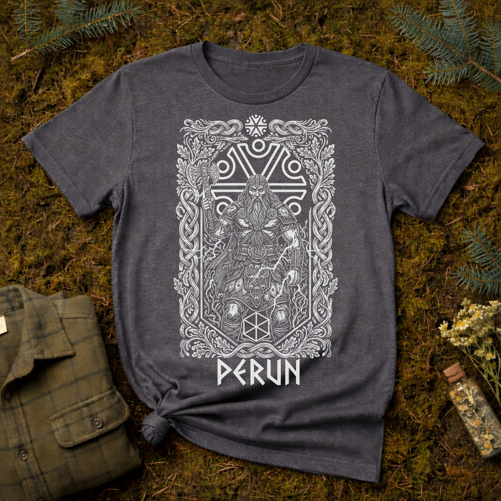 Perun Slavic God of Thunder Unisex T-shirt