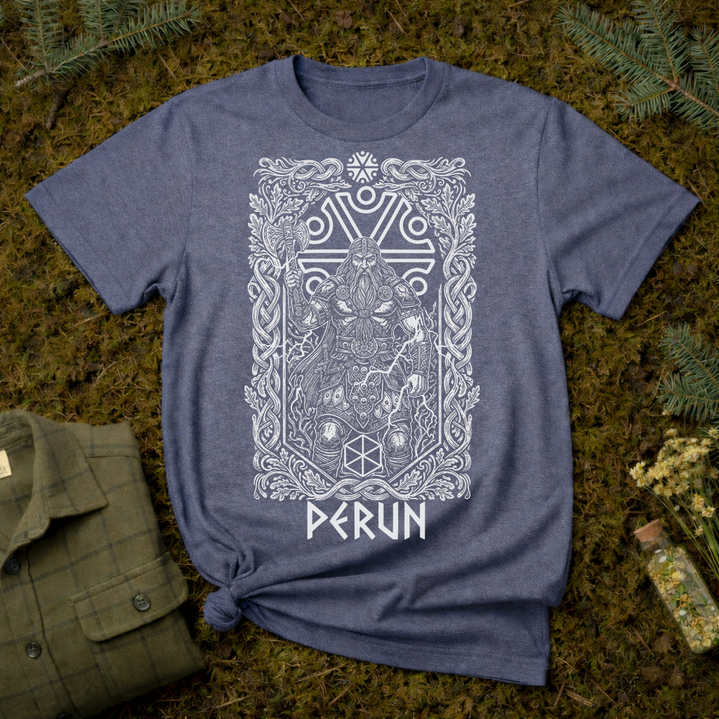 Perun Slavic God of Thunder Unisex T-shirt