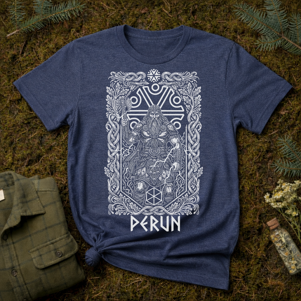 Perun Slavic God of Thunder Unisex T-shirt