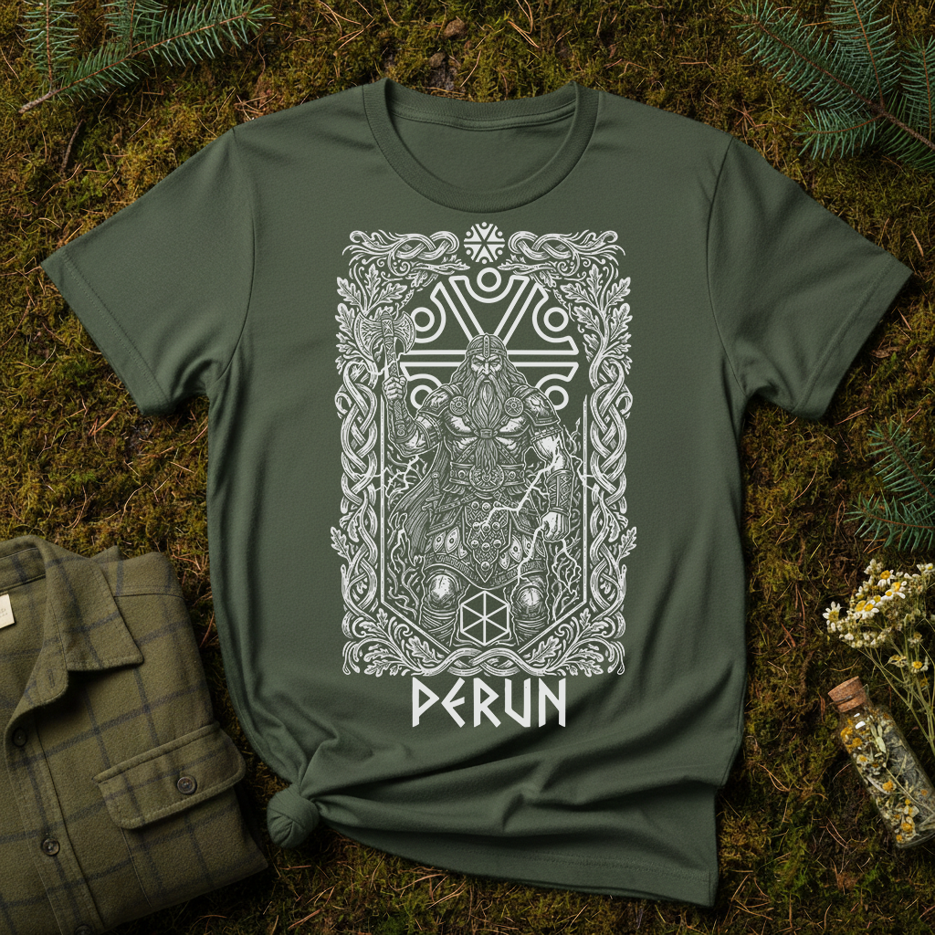 Perun Slavic God of Thunder Unisex T-shirt