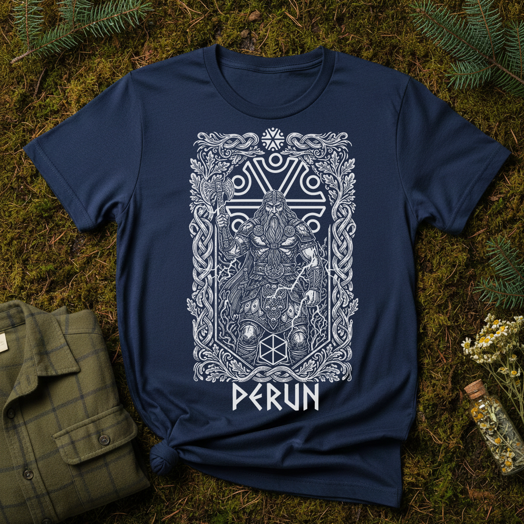 Perun Slavic God of Thunder Unisex T-shirt