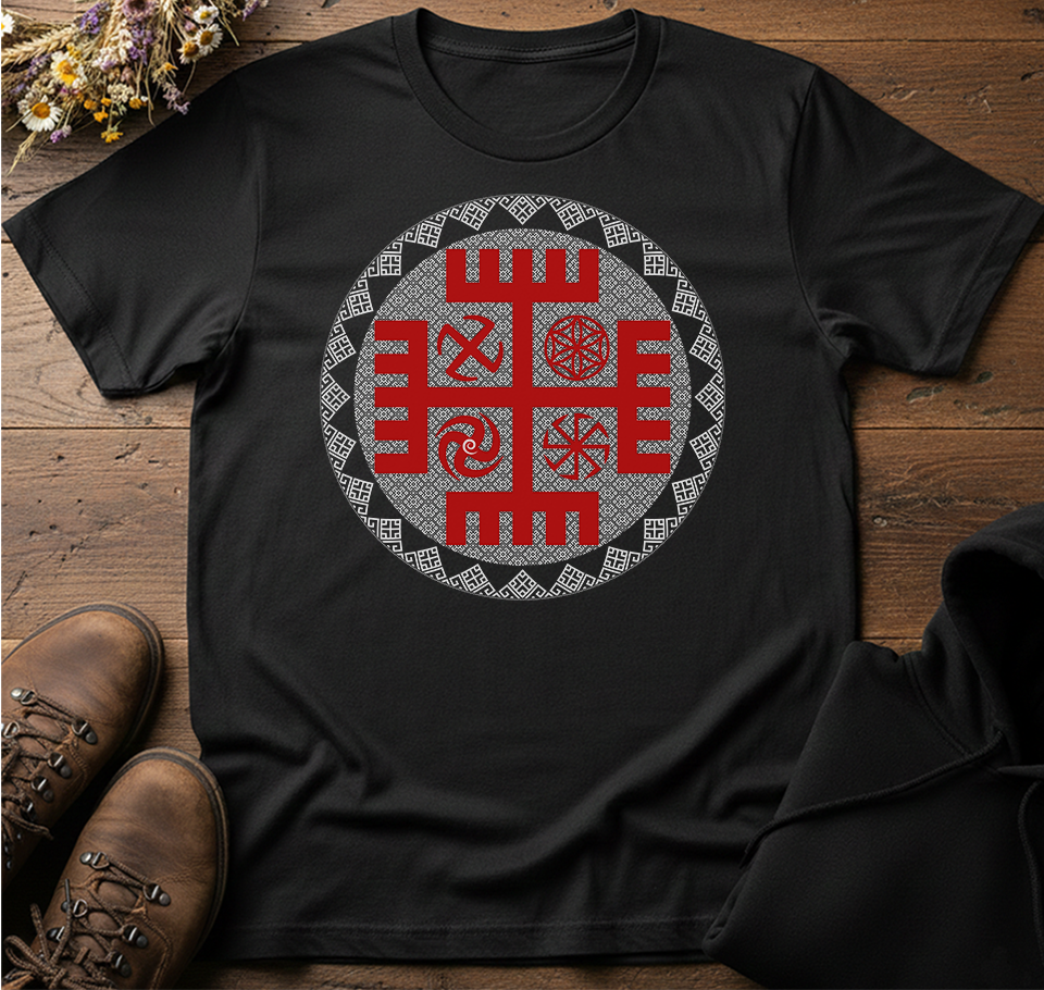 Ręce Boga & Slavic Symbols Unisex T-Shirt