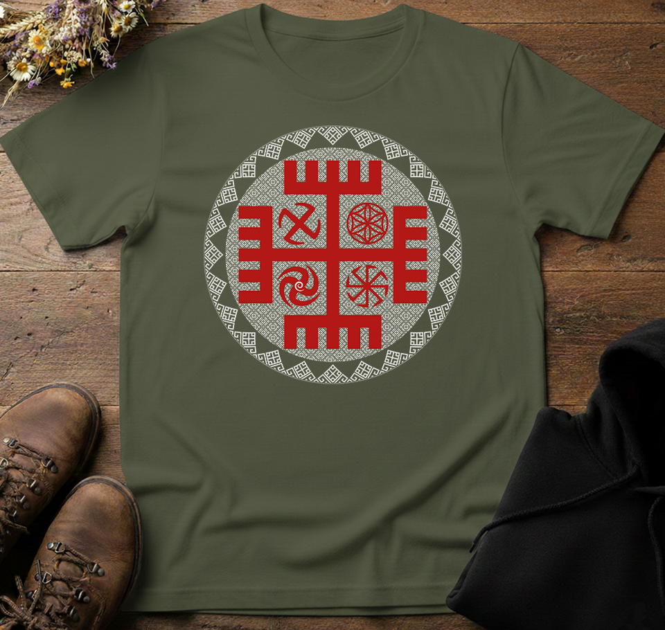 Ręce Boga & Slavic Symbols Unisex T-Shirt