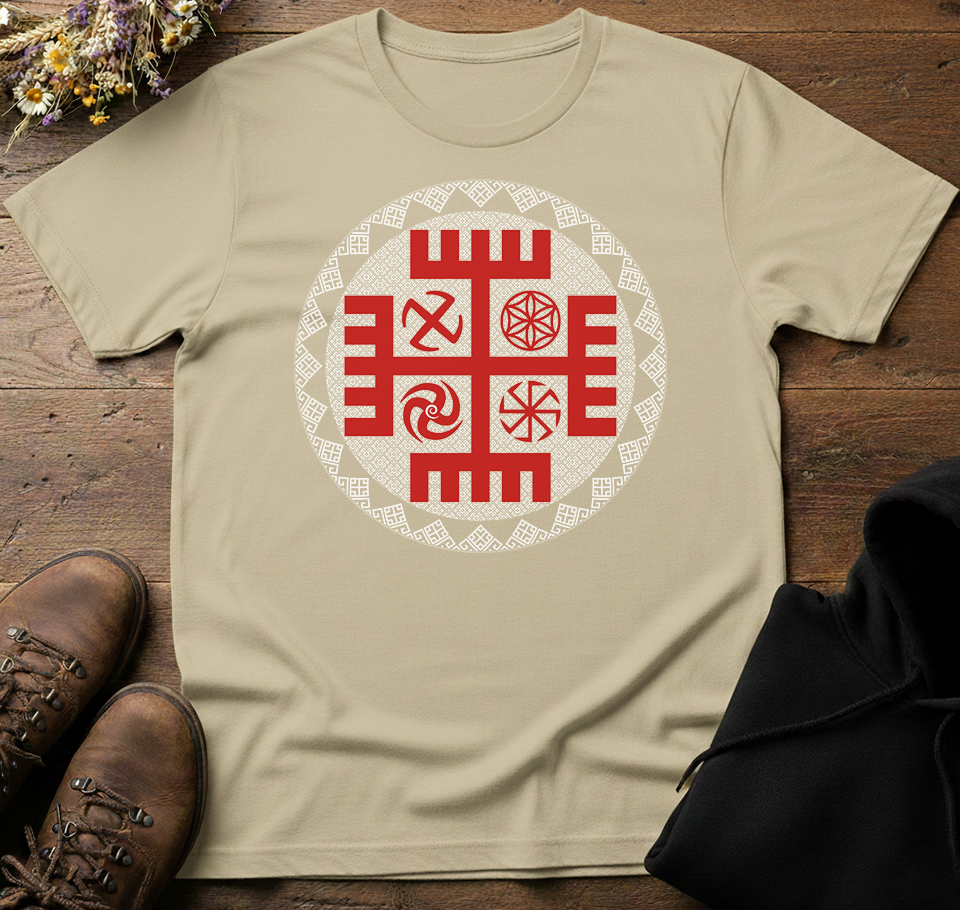 Ręce Boga & Slavic Symbols Unisex T-Shirt