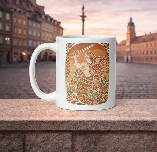 Warsaw Mermaid Folk Mug