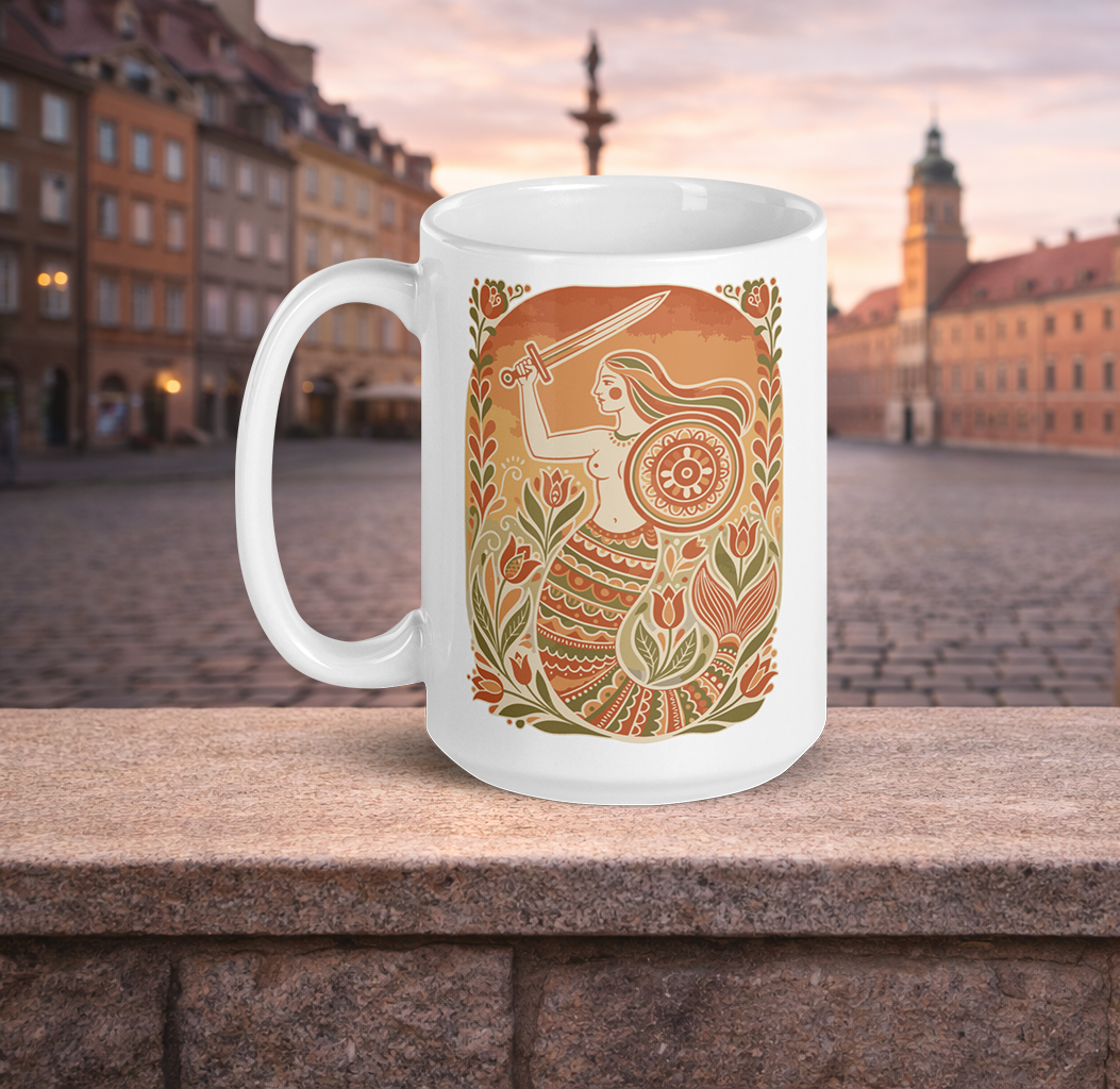 Warsaw Mermaid Folk Mug