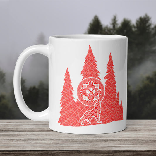 Slavic Forest Wolf Mug