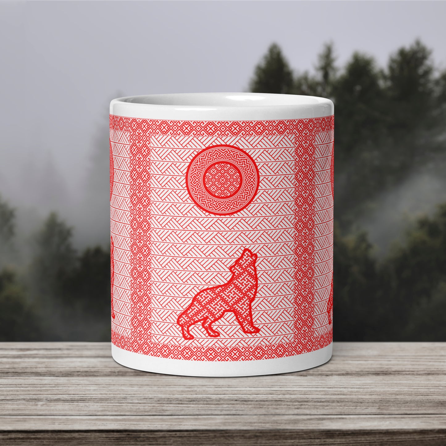 Slavic Moon Wolf Mug