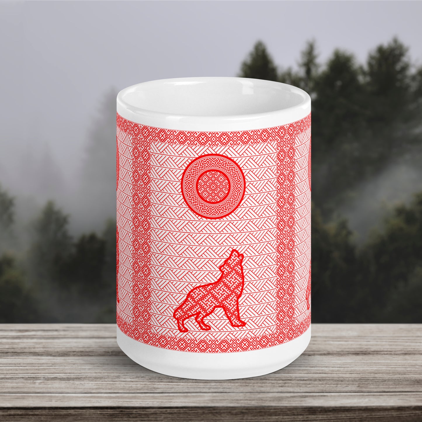 Slavic Moon Wolf Mug
