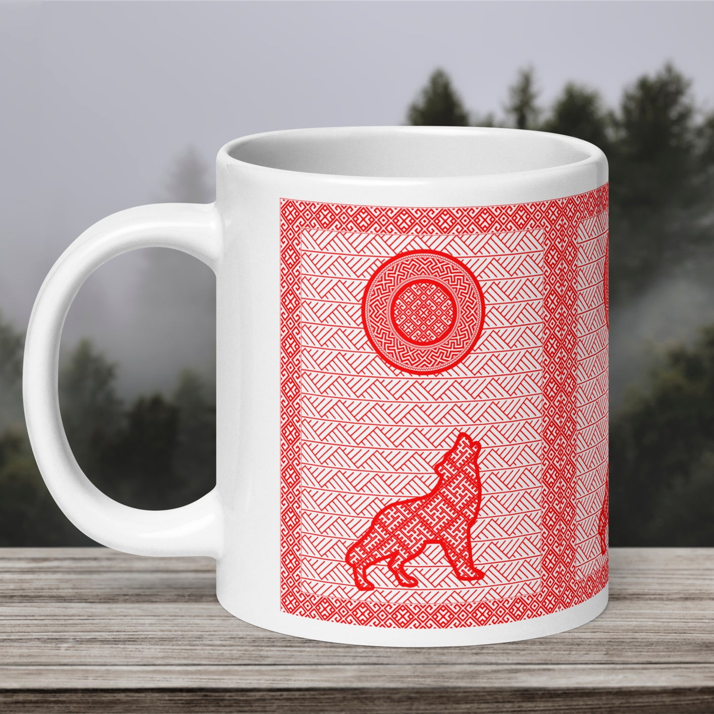 Slavic Moon Wolf Mug