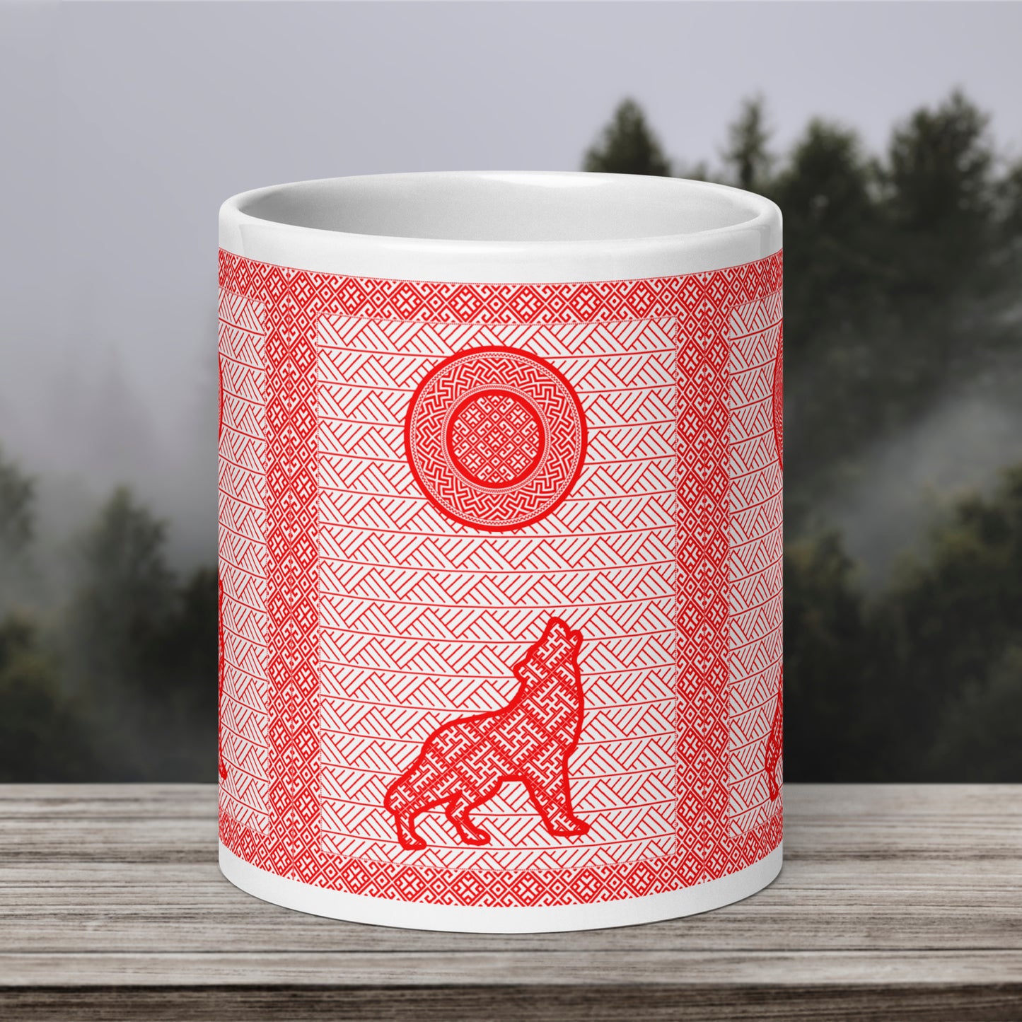 Slavic Moon Wolf Mug